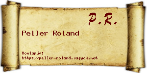 Peller Roland névjegykártya