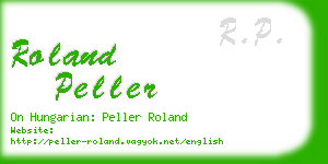 roland peller business card